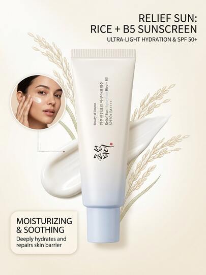 Beauty of Joseon Relief Sun Aqua-Fresh Sunscreen SPF 50+ PA++++ 1.69oz/50ml – Lightweight Rice And Vitamin B5 Formula, Broad Spectrum UV Protection, Hydrating Water-Based Texture, Non-Greasy Finish For All Skin Types