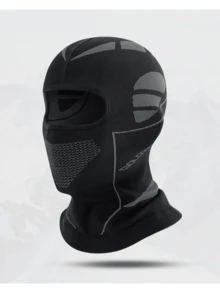 1pc Unisex Autumn/Winter Windproof Solid Color Balaclava Hat, Warm Head Cover Suitable For Daily Outdoor Cycling Wear - Multicolor - View 7