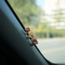 3件組不對稱蘑菇小雕像，汽車儀表板裝飾，創意趣味車內桌面擺飾 - A - 查看 4