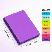 8-Pack 800 Sheets Colorful Sticky Notes, 2 X 1.5 Inch Self-Adhesive Memo Pads, 8 Bright Colors For Study Notes, Book Marking, School, Office & Home Supplies - one-size - View 2