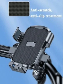 One-Click Auto-Locking Bike Phone Holder, Multi-Function Handlebar Phone Mount, Cycling Navigation Bracket, Anti-Shake Anti-Vibration, Easy Installation, Convenient Access, One-Click Locking, Suitable For Motorcycle/Electric Bike/Bicycle/Scooter, Phone Holder With Hook Bracket, Perfect Gift Choice - Multicolor - View 5