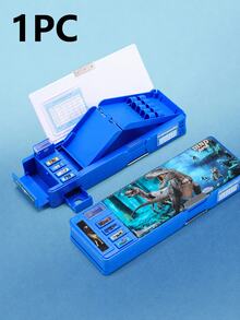 1pc Multifunctional Cartoon Smart Girls Stationery Box With Password Lock, Large Capacity Double Layer Pencil Case, School Supplies, Back To School Gift, Multifunctional Storage Bag, Pencil Pouch, Suitable For Elementary, Middle, High School And College Students, Surprise Holiday Gift, Back To School Season Essential, Halloween - Multicolor - View 17