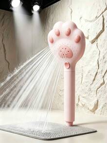 1 PC Adjustable Handheld Shower Paw Design,Wall-Mounted Shower, Large Water Flow Shower Head , Suitable For Bathroom, Wall Installation And Hanging, Made Of Plastic Material,For Refreshing Bathing Experience, Ideal For Holiday Gifts - Multicolor - View 3