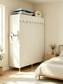 1pc Large‑Capacity Simple Portable Wardrobe‑Equipped With Non‑Woven Fabric Cover, Easy To Install, Space‑Saving, Large Storage Capacity,Stable Structure,Floor‑Standing Clothes Storage Rack,Suitable For Bedrooms,Living Rooms,Dormitories And Apartments - Multiple Specifications - View 9