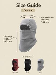 Unisex Full Coverage Balaclava With Pull-Down Face Panel, 3D Ergonomic One-Piece Head-Face-Neck Protective Shield, Windproof Warm Outdoor Headwear For Cycling, Skiing, Motorcycle, Hiking, Commuting, Autumn/Winter Outdoor Activities - Multicolor - View 10