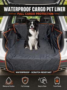 1pc Waterproof Wear-Resistant Car Pet Mat, Dog Trunk Liner, Car Interior Pet Protection Mat - Trunk Liner - View 7