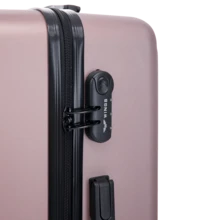W WINGS Suitcase ABS+ COOT Travel Luggage (28"/24"/20") Durable | 360° Wheels | Combination Lock | Travel Cabin, Large And Medium Free On Board ROSE GOLD - Rose Gold - View 4