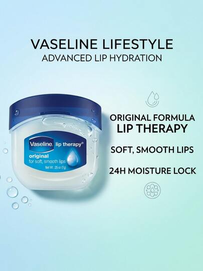 Vaseline Lip Therapy Jar - Original, Conditioning Lip Balm, Hydrating And Moisturizing Lip Gloss, Lip Care Products, 0.24 Oz – Lip Balm, Conditioning, For Dry Lips