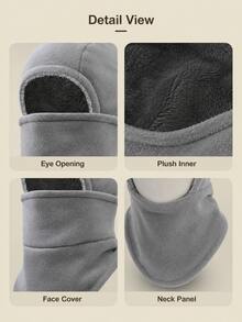 Unisex Full Coverage Balaclava With Pull-Down Face Panel, 3D Ergonomic One-Piece Head-Face-Neck Protective Shield, Windproof Warm Outdoor Headwear For Cycling, Skiing, Motorcycle, Hiking, Commuting, Autumn/Winter Outdoor Activities - Multicolor - View 6