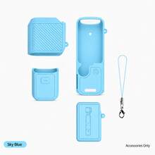 Silicone Protective Case For Osmo Pocket 4, Full Coverage Anti-Scratch And Anti-Collision Cover, Standard Version With Lanyard/Basic Version With Lanyard And Base, Macaron Color Series For Daily Use In VLOG, Hiking, Cycling, Travel And Other Scenarios (Accessories Only) - View 11