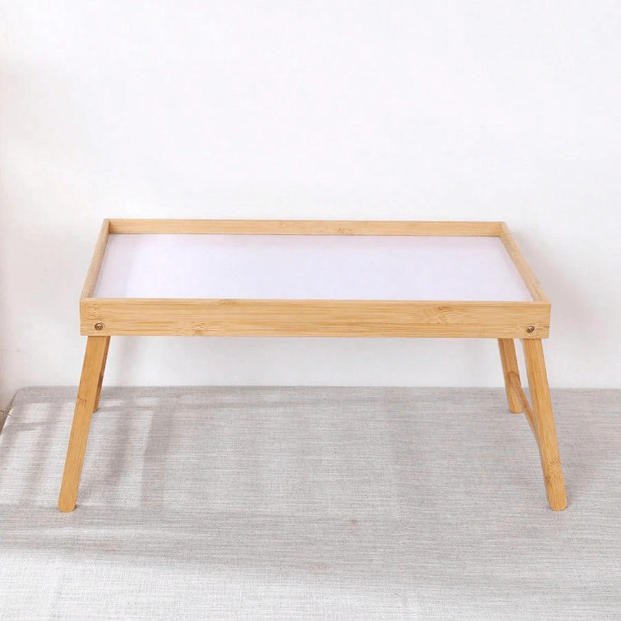 Solid Bamboo Folding Bed Table, Simple Home Breakfast Table, Foldable Laptop Table, Bamboo Folding Computer Table, Bed Study Table, Home Office Breakfast Table, Portable Breakfast Table, Suitable For Multiple Scenarios. - Maple - View 1
