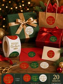 Christmas Stickers Gift Stickers Envelope Stickers Christmas Gold Foil Self-Adhesive Stickers Holiday Decoration Stickers Labels Christmas Decorative Stickers For Gift Wrapping Holiday Cards Envelope Sealing Cute Gold Foil Design - Multicolor - View 9