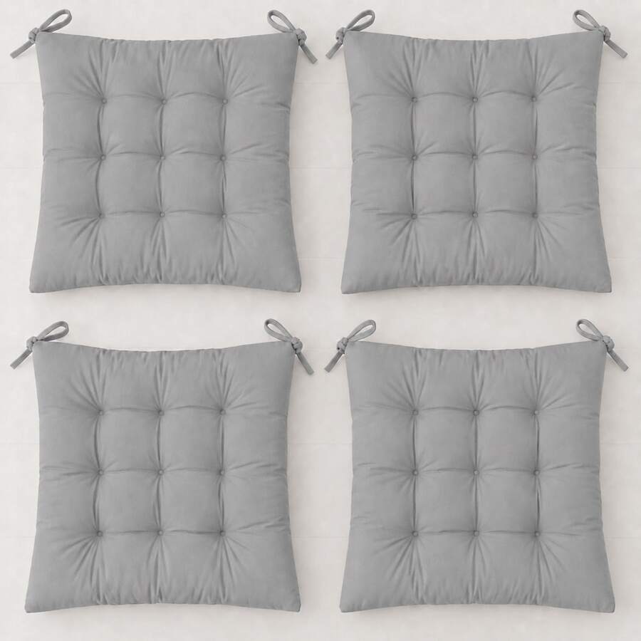 4pcs Premium Outdoor Indoor Chair Cushions - Suitable For Garden, Balcony And Kitchen