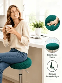 Sarung Kursi Bundar Elastis, Sarung Kursi Tinggi, Sarung Kursi Bar, Sarung Kursi Putar Bundar (Cocok untuk Salon Rambut), Sarung Kursi yang Dapat Dilepas dan Dicuci, Dapat Dicuci dengan Mesin, Cocok untuk Semua Musim - MultiWarna - View 2