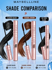 Maybelline Sky High Volumizing Mascara #Classic Black 8.6ml, Long-Lasting Waterproof Smudge-Proof, Dual-Brush Design, 3-Step Easy Application, Suitable For Daily Commute - Maybelline High Curl Mascara (Classic Black) - View 4