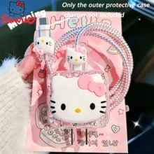 1 Hello Kitty Cartoon 3D Printed Data Cable Protective Cover - Charger Anti-Break And Anti-Tangle Protection Set, Charger And Cable Protective Cover, Christmas Gift Adapter Charging Cable Cartoon Protective Cover, Suitable For Everyone - Multicolor - View 3