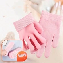 1 Pair Of Gel Spa Moisturizing Care Gloves, Reusable Hand Mask Gloves, Moisturizing And Repairing Dry And Cracked Hand Care Gloves - Pink - View 2