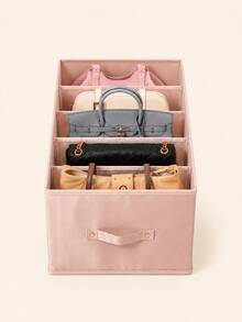 1pc Foldable Multi-Compartment Handbag Storage Organizer, Space-Saving Closet And Bedroom Clothing Organizer, Suitable For Handbags, Backpacks, Shoulder Bags, Wallets And Accessories, Perfect For Home, Dorm, Back To School And Holiday Storage - Multicolor - View 19