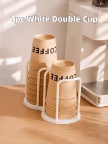 Space Saving Coffee Cup Holder PP Material Detachable Design Tea Cup & Coffee Cup Dispenser For Home Bathroom Office Table Or Coffee Bar Multifunctional Bathroom Rinse Cups Organizer Office Desk Accessories Fall Home Decor - Multicolor - View 16