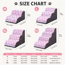 1pc Cartoon Pet Stairs, High Elasticity Foam Dog Steps 2/3/4 Levels, Pet Ramp, Suitable For Small Dogs And Cats, Non-Slip And Washable, Pet Climbing Stairs, Sofa Bed Climbing Support, For Elderly And Disabled Pets, Pet Stairs Furniture Protection Pad - Multicolor - View 7