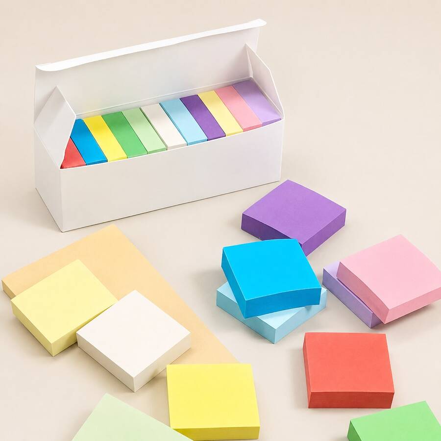 1100 Sheets 11-Color Mini Sticky Notes, 11-Pack 1.5x1.5 Inch Colorful ...
