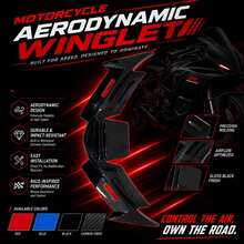 Universal Motorcycle Front Fairing Wing | Aerodynamic Spoiler Wind Deflector Shell | Front Lip Chin Guard Windshield Protector Compatible With R125 R15 V4 PCX160 ADV160 - A - View 1