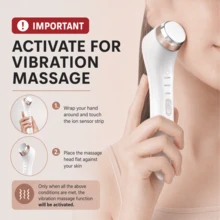 Heated & Cooled Eye Massager, Constant Temperature Heating, Quick Freezing, Eye Massage Device, Eye Care Instrument, Promotes Blood Circulation, Enhances Absorption Of High-End Skincare Products. Gift For Women - White - View 4