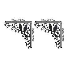 2pcs Hummingbird Garden Metal Wall Shelves, Space-Saving, Wall-Mounted Installation (Drilling Required), Suitable For Outdoor Garden, Yard, Indoor Bedroom And Balcony Decorative And Practical Storage, Multi-Functional Storage Rack - 2pcs Hummingbird - View 4