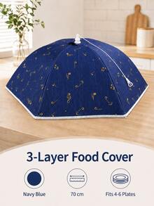 Large Round Foldable Vegetable Cover - Carbon Steel Frame With Fabric, Suitable For Kitchen Countertop And Dining Table Protection, Dust-Proof, Heat Retention, Vegetable Storage, Decorative Kitchenware, Sturdy Structure, Ideal For Cooking Enthusiasts, Fashionable Kitchenware, Durable Material, Food Protection Cover, Home Chefs - Multicolor - View 20