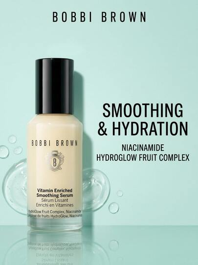 Bobbi Brown Vitamin Enriched Smoothing Serum 30 Ml – Niacinamide And HydroGlow Fruit Complex Formula, Hydrating Face Base, Pore-Minimizing And Skin-Refining, Smooth Makeup Application, Ideal For Dull Skin, Daily Skincare Routine