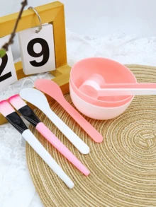 9pcs/Set (Includes 2 Mask Spoons, 2 Mask Bowls, 2 Mask Brushes, 2 Mask Sticks, 1 Spray Bottle) Mask Mixing Tool Kit, Mask Mixing Bowl Set, Bowl, Stick, Brush, Mask Mixing Bowl Set, DIY Mask Mixing Tool Kit, With Mask Bowl, Stick, Mask Brush And Premium Soft Mask Brush - Multicolor - View 7