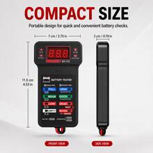 10-In-1 Smart Car Battery Tester, Home/Repair Shop Universal, One-Click Diagnosis Of Battery Life, Capacity, Fault Detection, Data Display, Fits Multiple Vehicle Models - Black - View 2