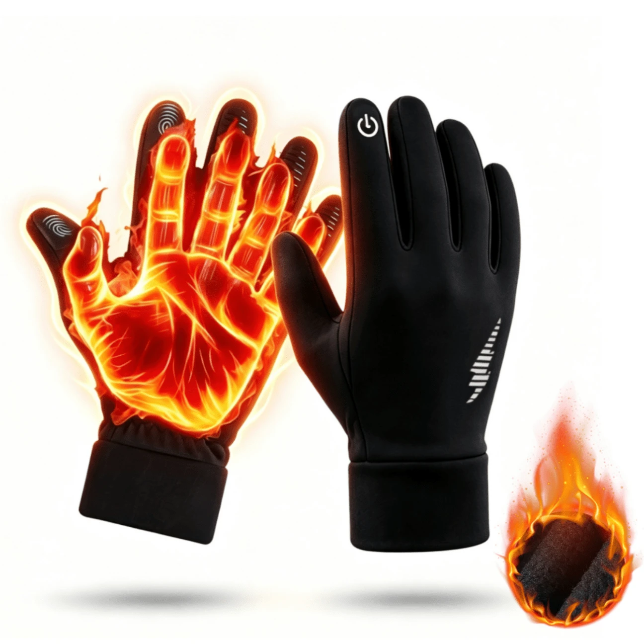 1 Pair Unisex Thermal Winter Touch‑Screen Gloves, Cold‑Resistant Warm Gloves For Cycling Driving Running Outdoor Daily Cold Weather Use