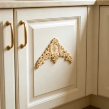 1pc Wooden Carved Decorative Applique, Corner Floral, Home Decor, Suitable For Cabinets, Doors, Furniture, Accent Walls, Entryways, Offices, Holiday Decor, DIY - Multicolor - View 7