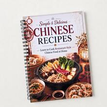 Chinese Home-Style Cuisine Recipe Spiral Notebook, Simple And Delicious Chinese Cooking Manual, Recreate Restaurant-Style Home Dishes At Home, Chinese Cooking Learning Reference Book, Home Cooking Food Preparation Tutorial Notebook - Style 1 - View 2