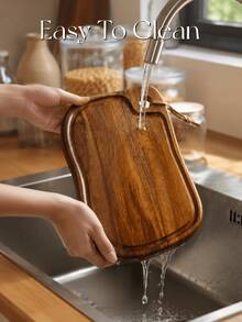 Rosewood Cutting Board, High-Quality Wooden Cutting Board, Cutting Board With Hanging Rope, Chopping Board, Hanging Cutting Board, Cutting Board With Groove For Drainage, Convenient For Daily Use, Suitable For Preparing Fruits, Vegetables, Fish And Meat, Perfect For Restaurant, Picnic, Backyard, Holiday Party And Other Occasions, Kitchen Accessories, Kitchen Supplies, Kitchen Tools, Holiday Gift, Cutting Board, Chopping Board, High-End Texture Suitable For Gifting - View 7