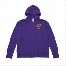 Jaket Berkerudung Ritsleting Penuh Logo Nike NBA Phoenix Suns, Ungu, Pria - Purple - View 7