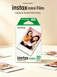 FujiFilm Mini White-Edged Photo Paper 20 Sheets Pack, Compatible With Mini7+/11/40/90//12/41 And Other Models Of  Cameras, Essential Supplies For Travel And Party Recording - White - View 1