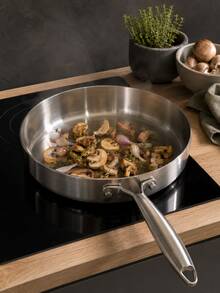 3-Layer Stainless Steel Frying Pan - Non-Coated Non-Stick, Scratch-Resistant And Even Heating, Suitable For All Stoves (Induction, Gas), Ergonomic Handle, Frying Pan, Pot, Cooking Pot, Kitchen, Christmas - View 3