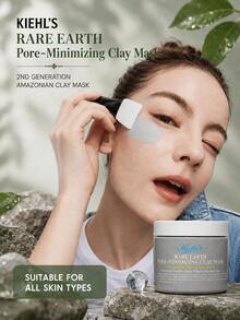 Kiehl's Rare Earth Deep Pore Cleansing Mask, 125ml Full Size, 14ml Sample, Deep Cleans Pores, Oil Control, Suitable For All Skin Types - Second Generation White Clay Mask - View 3
