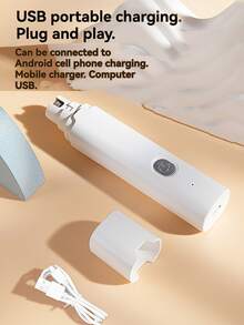 1件寵物指甲磨甲器，附LED燈可照亮血線，USB充電，長使用壽命，低噪音/低震動設計，安靜不干擾，7500/8000 RPM雙速可調，3種研磨模式，貓狗通用，便攜旅行，適用於小型與中型犬指甲修剪 - 彩色 - 查看 8
