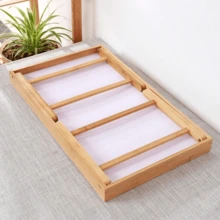 Solid Bamboo Folding Bed Table, Simple Home Breakfast Table, Foldable Laptop Table, Bamboo Folding Computer Table, Bed Study Table, Home Office Breakfast Table, Portable Breakfast Table, Suitable For Multiple Scenarios. - Maple - View 2