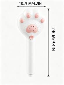 1 PC Adjustable Handheld Shower Paw Design,Wall-Mounted Shower, Large Water Flow Shower Head , Suitable For Bathroom, Wall Installation And Hanging, Made Of Plastic Material,For Refreshing Bathing Experience, Ideal For Holiday Gifts - Multicolor - View 5