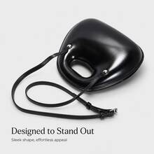 New INS Egg-Shaped Fashion Small Round Bag, Shoulder Handbag, Crossbody Bag, Creative Bag For Women And Students - Black - View 5