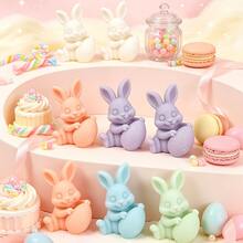 Easter New 3D Rabbit & Egg Shaped Silicone Mold, Aromatherapy Candle Mold, Suitable For Making Desktop Plaster Decor, Creative Gift - D728 Easter Bunny Mold - View 4