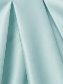 Elegant Women's Ball Gown, Open Shoulder Design, Short Sleeves, Knee-Length Flared Dress, Backless, Woven Fabric Wedding Party Fall - Baby Blue - View 9