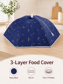 Large Round Foldable Vegetable Cover - Carbon Steel Frame With Fabric, Suitable For Kitchen Countertop And Dining Table Protection, Dust-Proof, Heat Retention, Vegetable Storage, Decorative Kitchenware, Sturdy Structure, Ideal For Cooking Enthusiasts, Fashionable Kitchenware, Durable Material, Food Protection Cover, Home Chefs - Multicolor - View 14