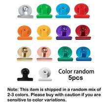5-10pcs Random Color Magnetic Clips, Suitable For Whiteboard And Refrigerator - Used For Kitchen, Office Organization And Food Sealing Clips, Magnetic Folder, Bill Clip, Colorful Refrigerator Magnetic Clips, Metal Magnetic Clips, Ultra Strong Magnetic Clips. - Multicolor - View 8