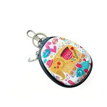 Women Cute Cartoon Key Pouch, Korean Simple Style Compact Mini Large‑Capacity Key Case For Car & Home Keys - Multicolor - View 9