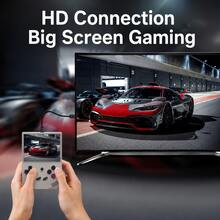 ANBERNIC Konsol game retro RG35XX memiliki layar 3,5 inci, pengisian daya yang nyaman, dan sangat cocok untuk pesta dan hiburan. Ini adalah konsol game genggam sumber terbuka yang mendukung game yang diporting, dan termasuk RAM 1GB dan penyimpanan 64GB. - View 3